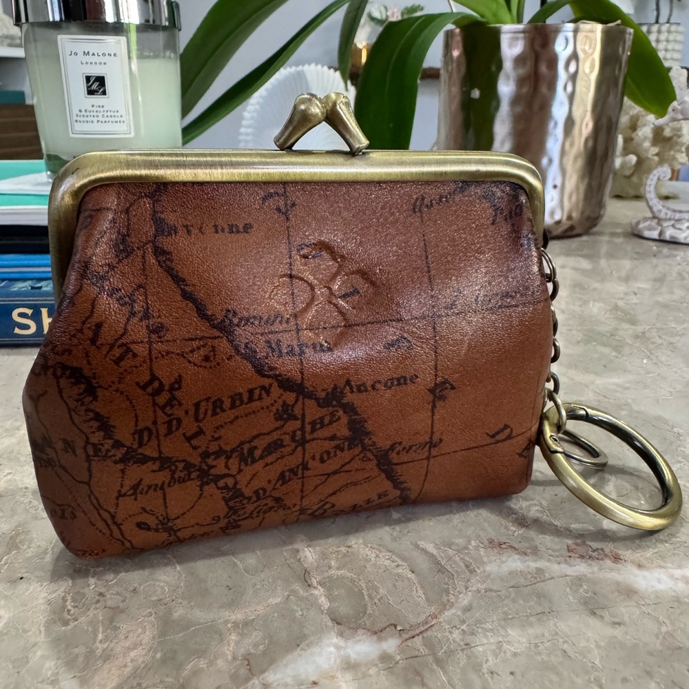 Patricia Nash Leather Borse Coin Purse, Signature Map